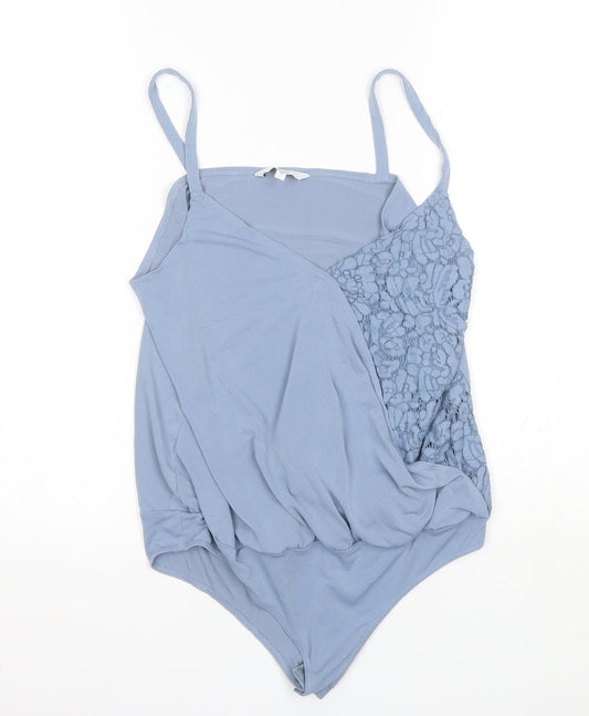 Additional front view of Next women’s blue polyester bodysuit one-piece, size UK 12
