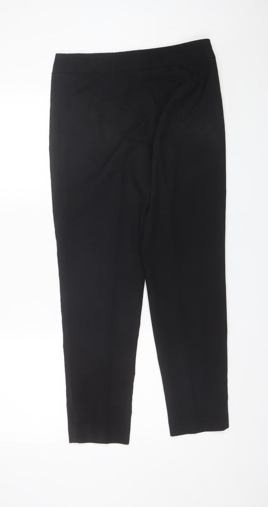 Womens UK Size 10 George Regular Fit Dress Pants Black Trousers