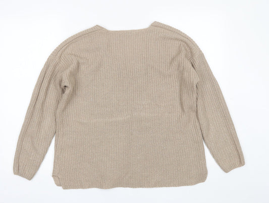 Womens UK Size 8 Pep&CO Beige Pullover Jumper