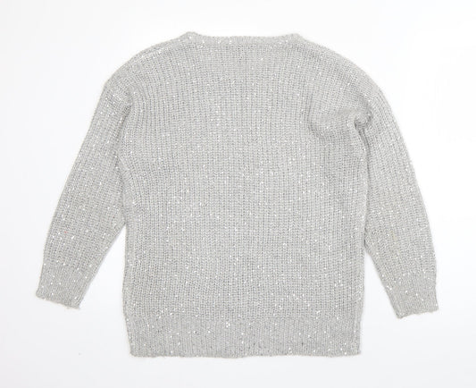 Womens UK Size 10 Atmosphere Grey Pullover Jumper
