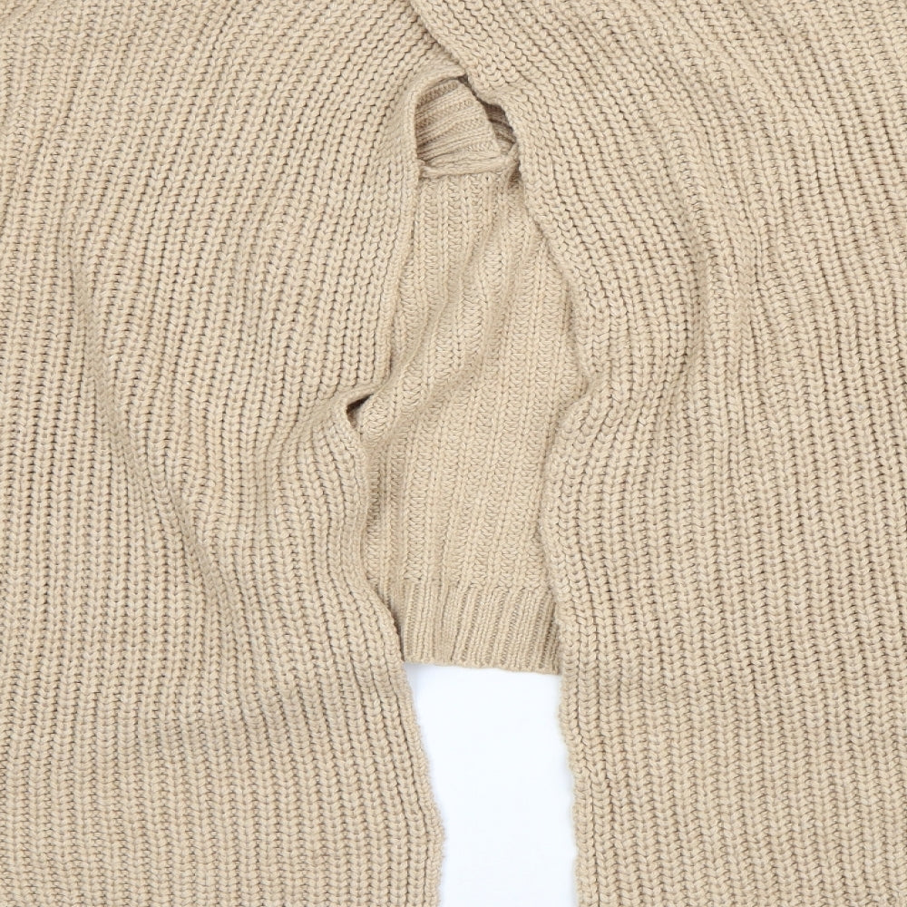 Womens UK Size L QED London Beige Pullover Jumper