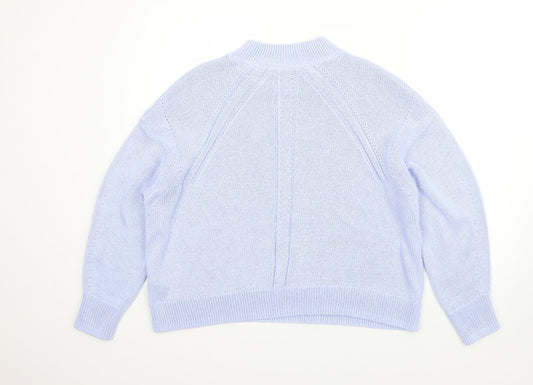 Womens UK Size M M&S Blue Pullover Jumper