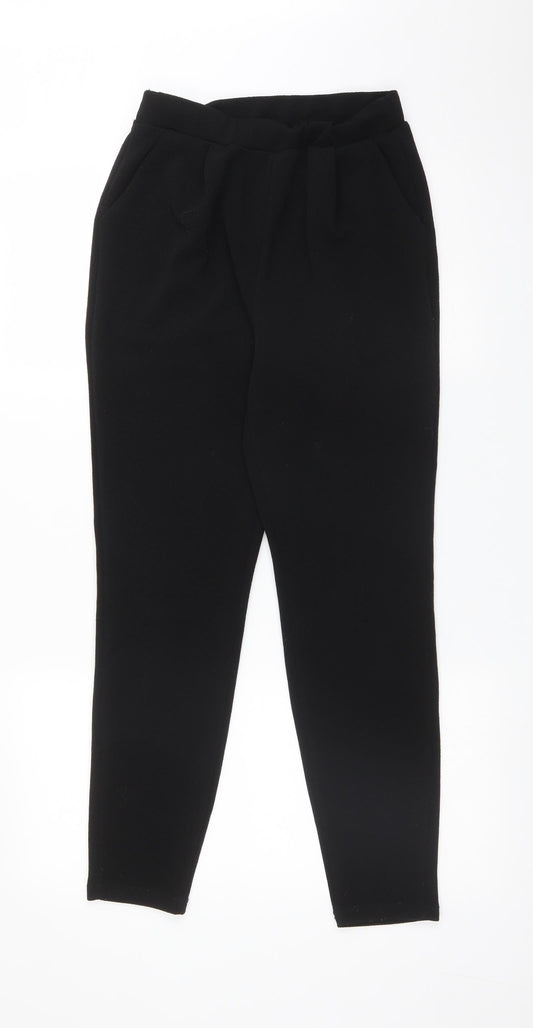 Womens UK Size S SheIn Regular Fit Black Trousers