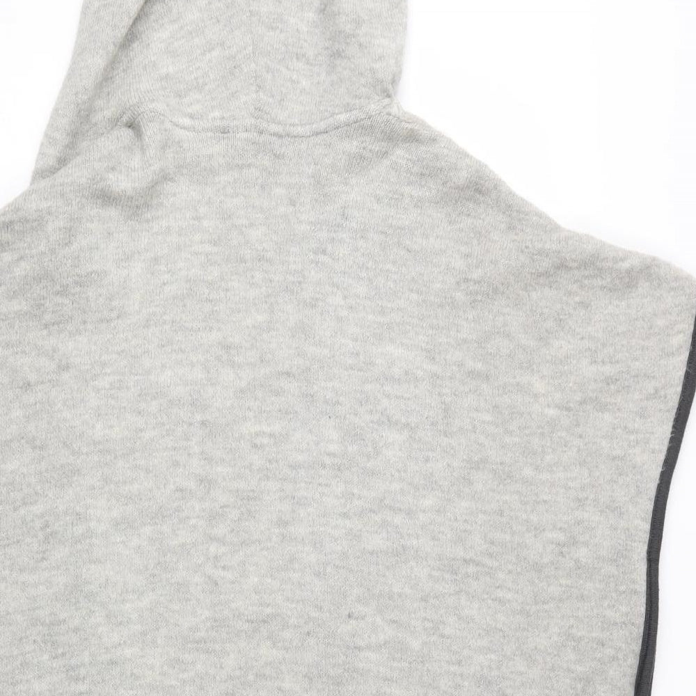 M&S Womens Grey Acrylic Cardigan Hoodie Size S