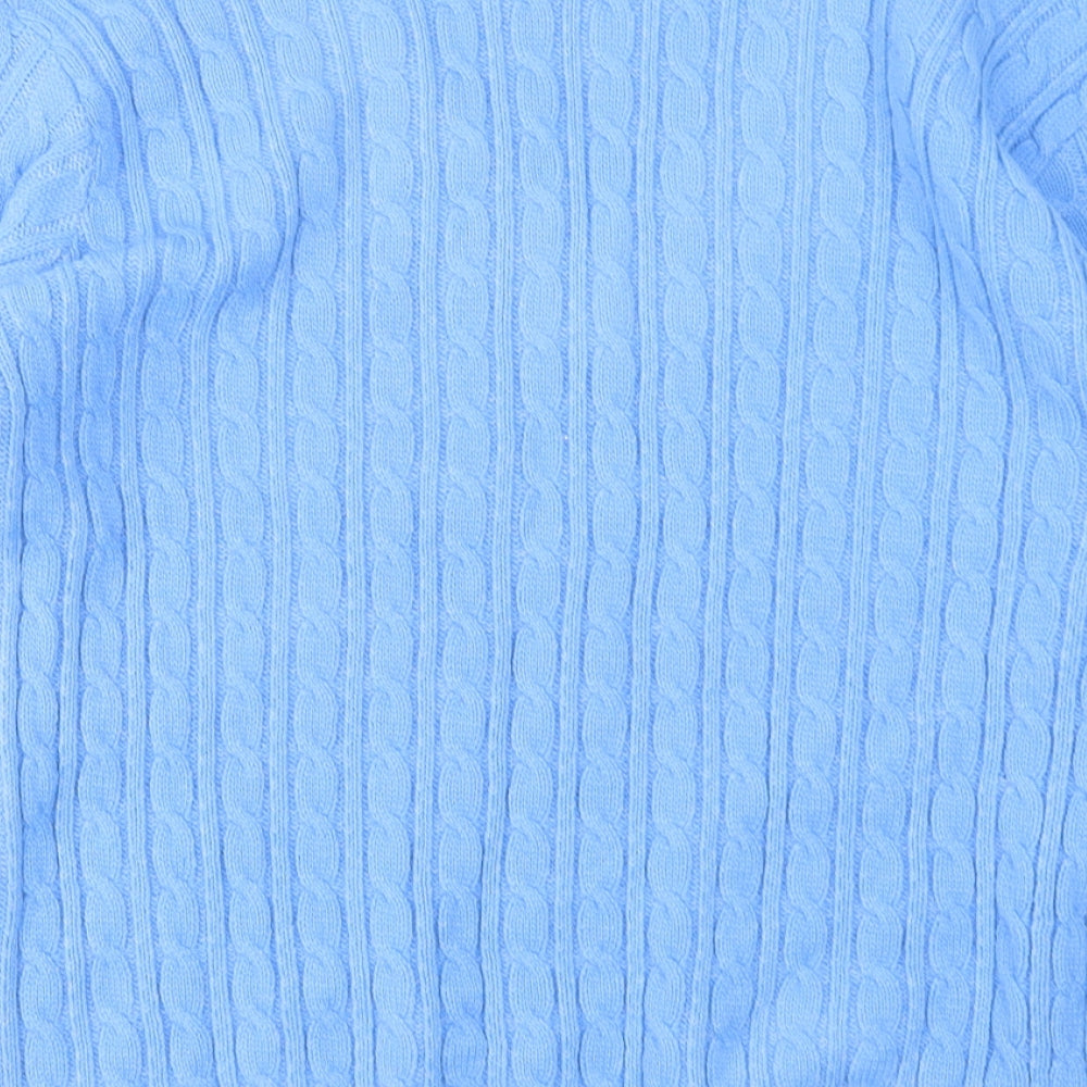 Womens UK Size S CHIC Blue Pullover Jumper