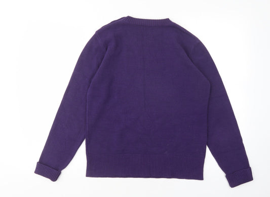 Womens UK Size L Debbie Morgan Purple Pullover Jumper