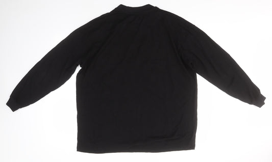 Boohoo Mens Black Round Neck Cotton Pullover Jumper Size M - Limited Edition