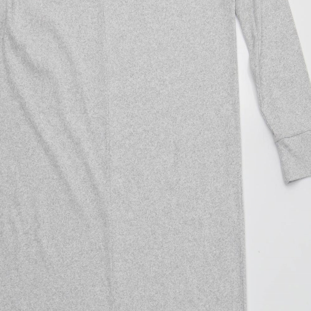 Boohoo Womens Grey Polyester Maxi Size 8 Roll Neck