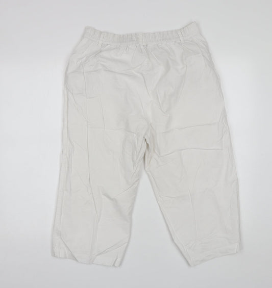 Anthology Womens White  Cotton Chino Shorts Size 30 in L19 in Regular
