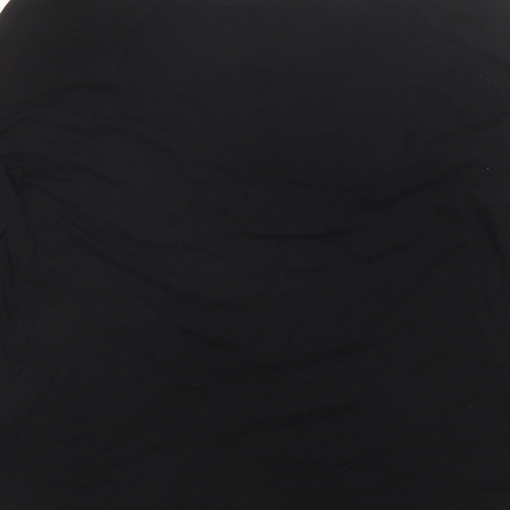 Papaya Womens Black Modal Basic T-Shirt Size 12 Round Neck