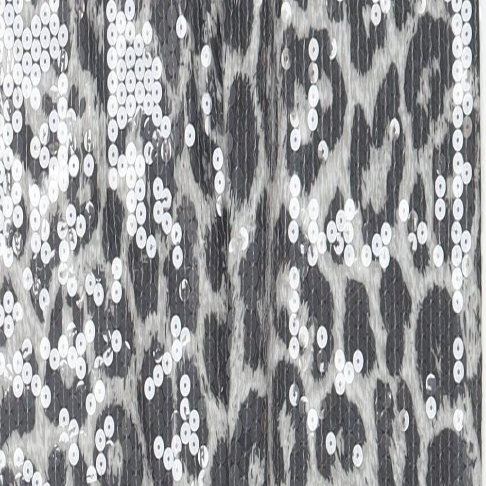 PURE OXEGEN Womens Grey Animal Print Viscose Jogger Leggings Size S L27 in