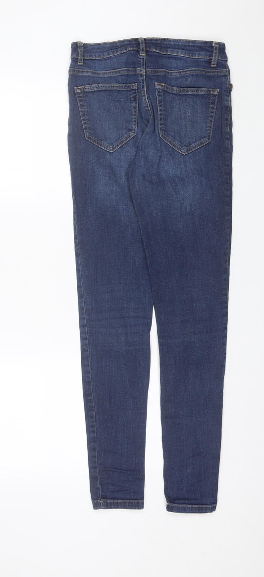 Denim & Co. Womens Blue Cotton Skinny Jeans Size 8 L29 in Regular