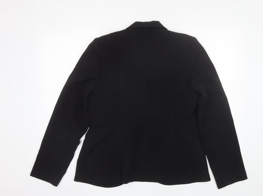 Bay Womens Black Jacket Blazer Size 14