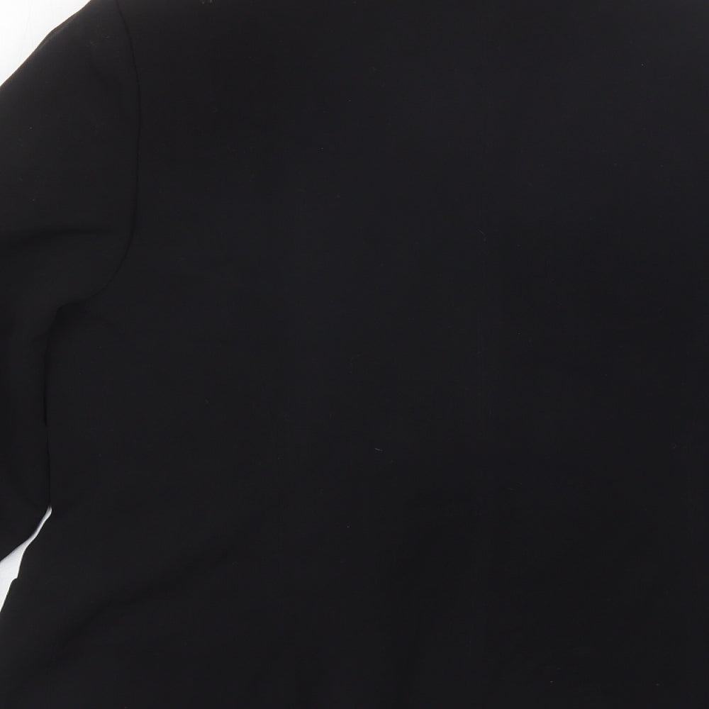 Brand and care label for Bay women’s black jacket blazer, size UK 14