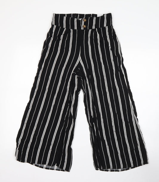 Womens UK Size XS Hollister Regular Fit Harem Black Trousers