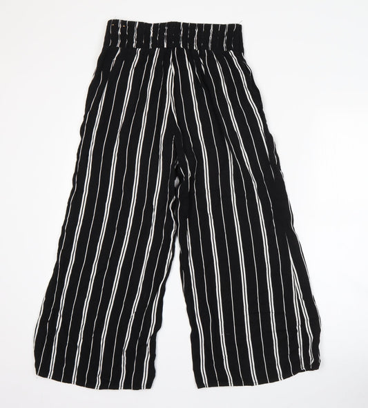 Womens UK Size XS Hollister Regular Fit Harem Black Trousers