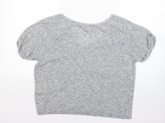 BDG Womens Grey Polyester Basic Blouse Size S V-Neck