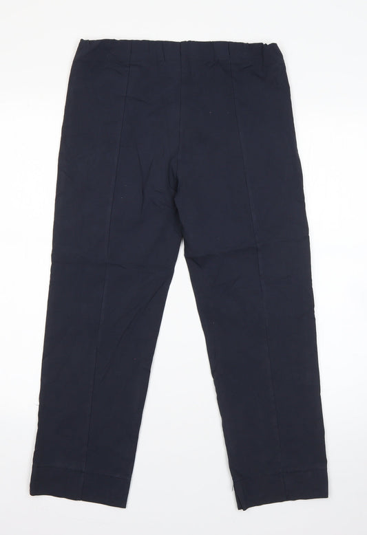 Womens UK Size L Preworn Regular Fit Dress Pants Blue Trousers