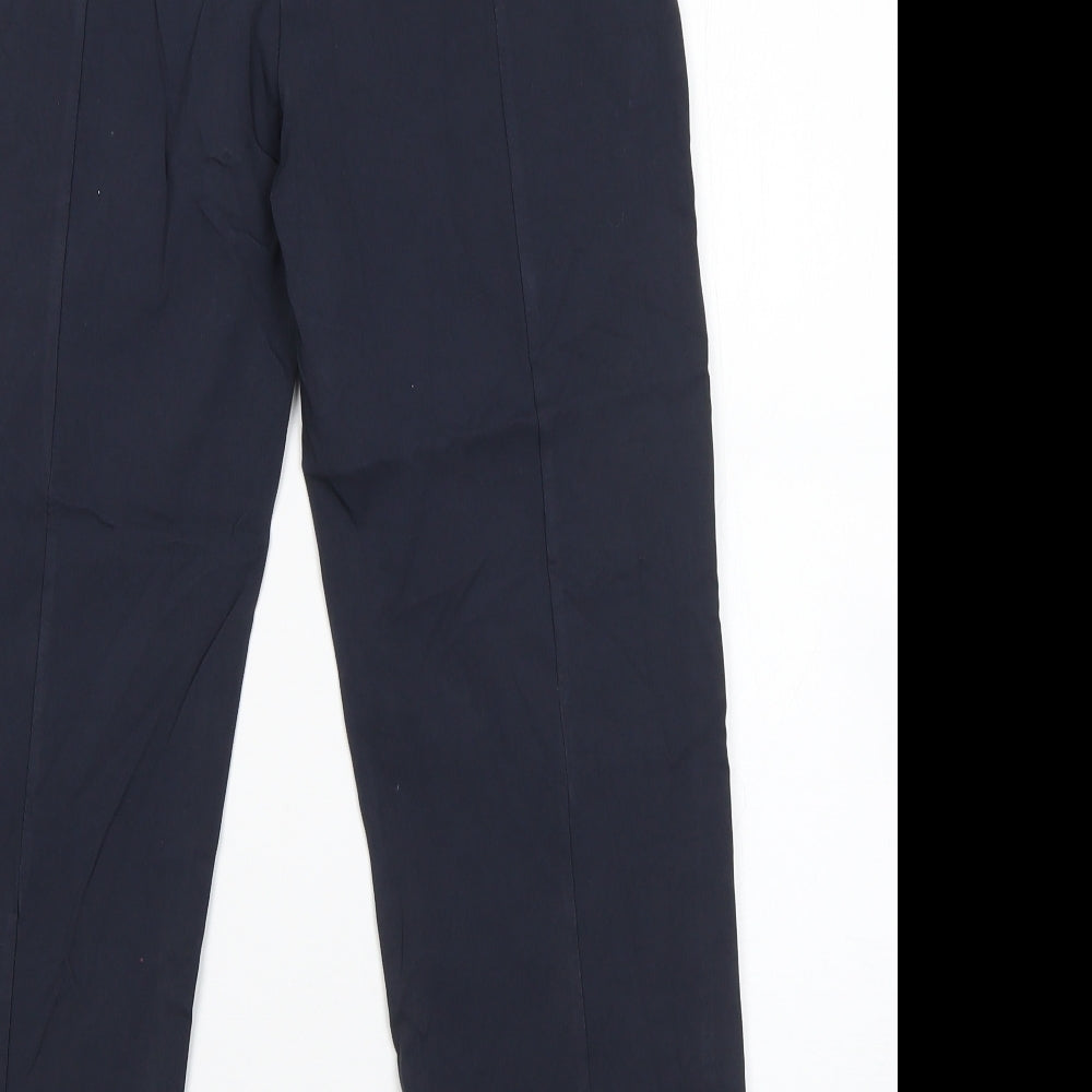 Womens UK Size L Preworn Regular Fit Dress Pants Blue Trousers