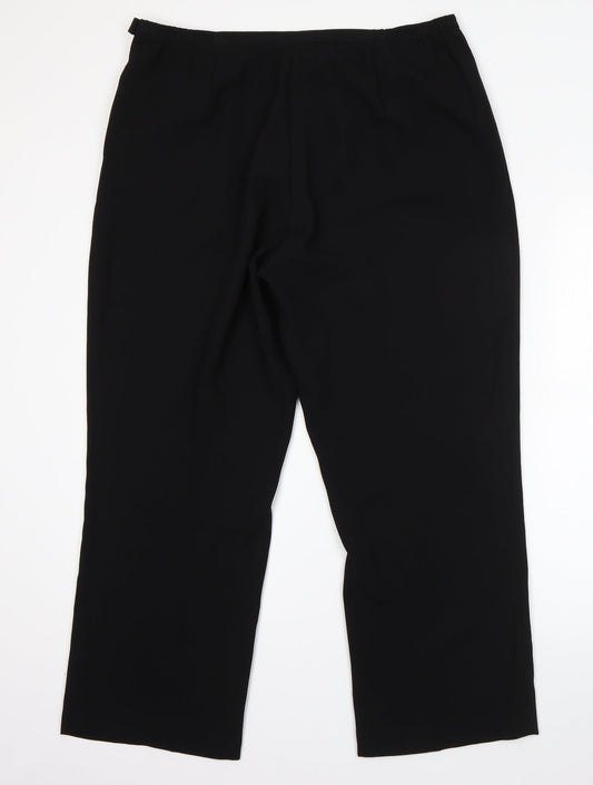AMARANTO Womens Black Polyester Dress Pants Trousers Size 10 L26 in Regular