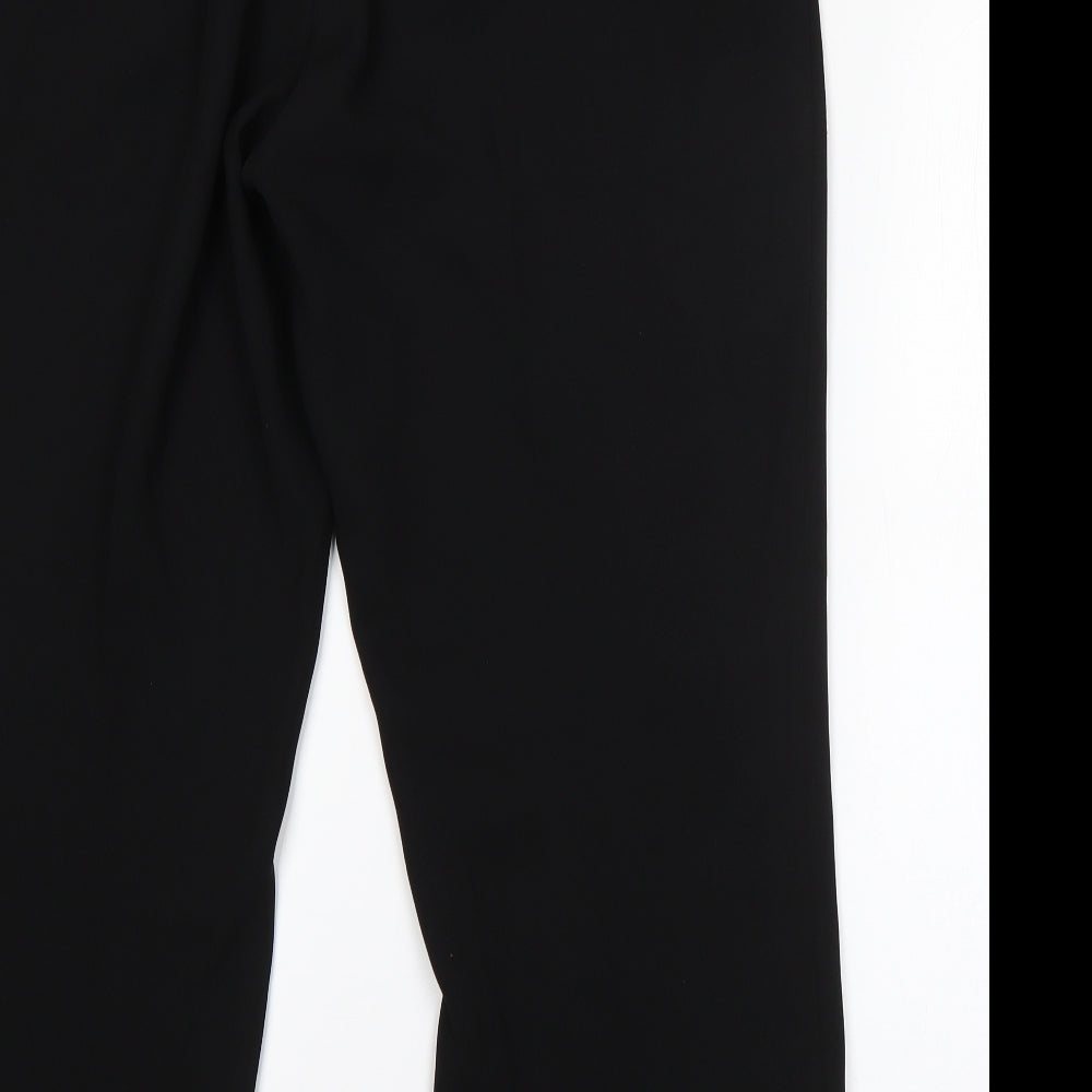 AMARANTO Womens Black Polyester Dress Pants Trousers Size 10 L26 in Regular
