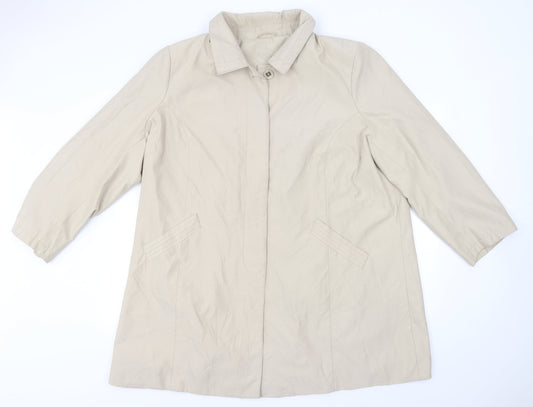 Womens UK Size XL BM Beige Overcoat