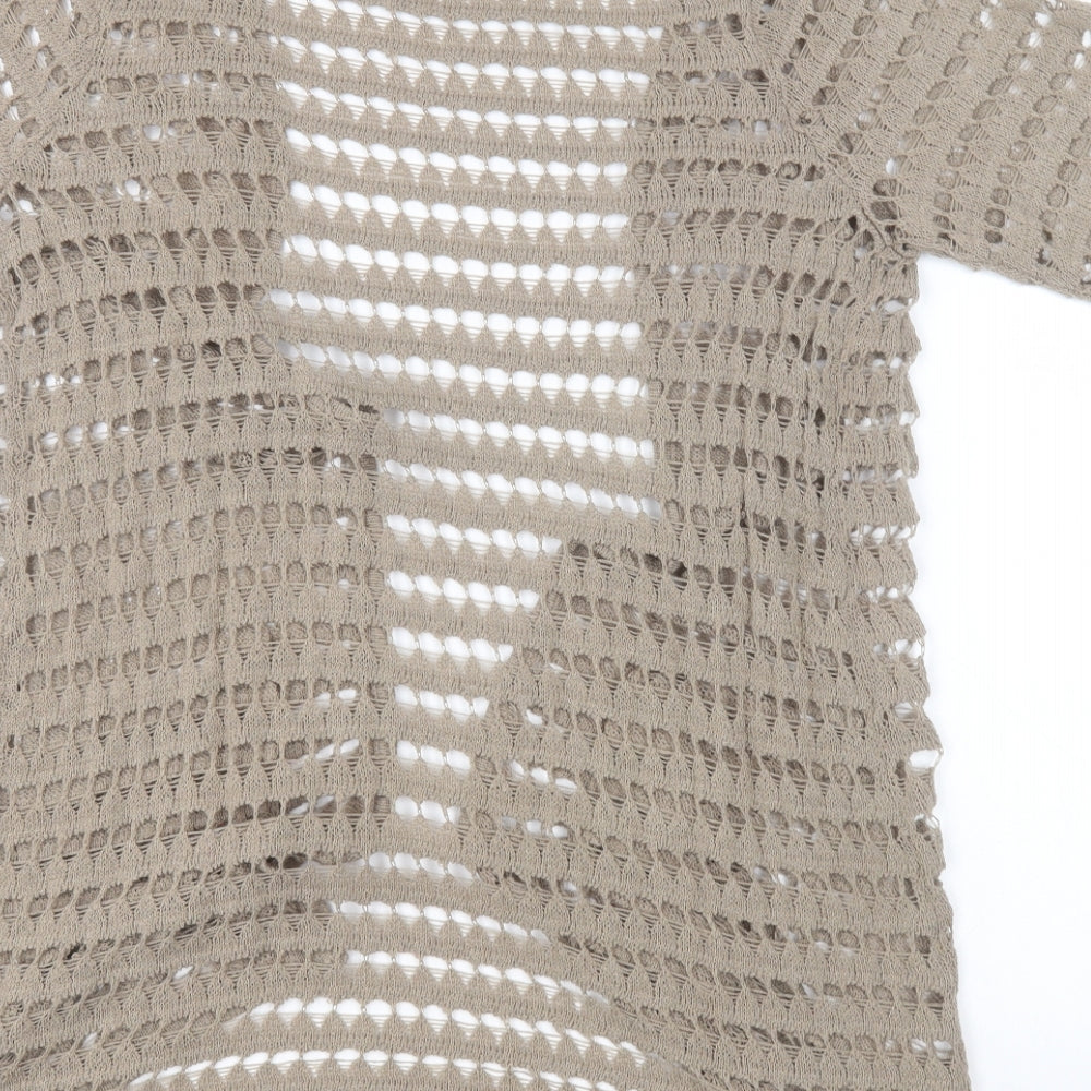 Womens UK Size Preworn Brown Cardigan Jumper