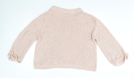 SheIn Womens Pink Round Neck  Polyester Pullover Jumper Size L