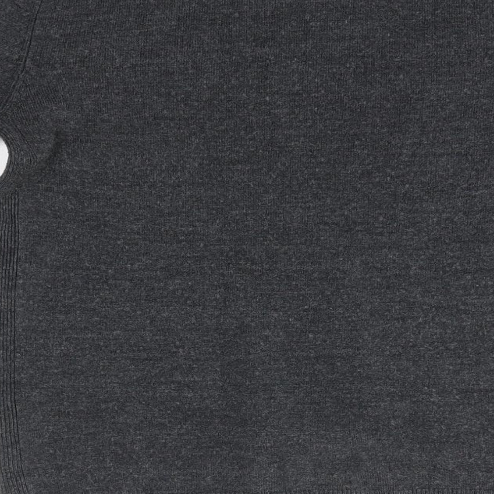 Primark Womens Grey Round Neck Acrylic Pullover Jumper Size 8