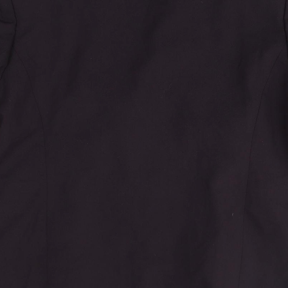 Brand and care label for Penny Plain women’s purple jacket blazer, size UK 14