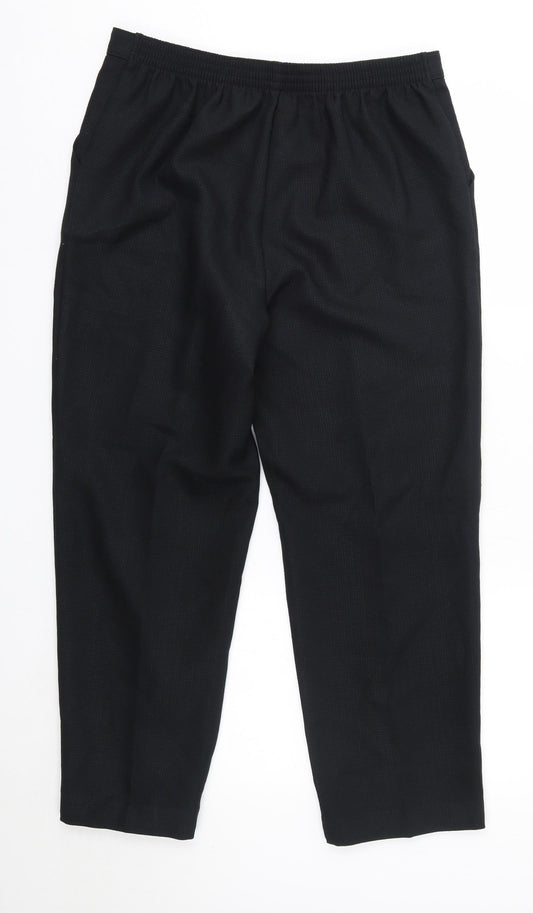 Womens UK Size 14 M&S Regular Fit Dress Pants Black Trousers