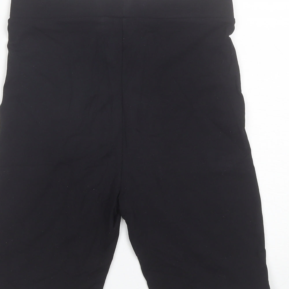 COLLUSION Womens Black Polyester Biker Shorts Size 8 L8 in Regular