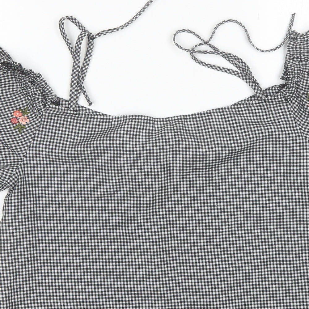 Womens UK Size 12 New Look Black Basic Blouse