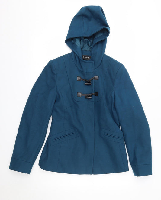 Womens UK Size 10 George Blue Parka Coat