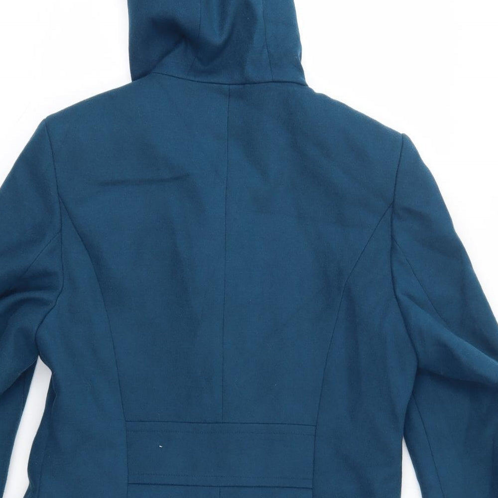 George Womens Blue Parka Coat Size 10