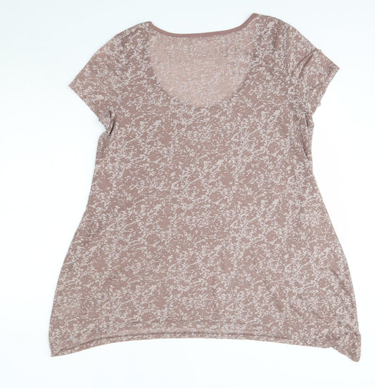 Womens UK Size XL M&Co Brown Basic Blouse