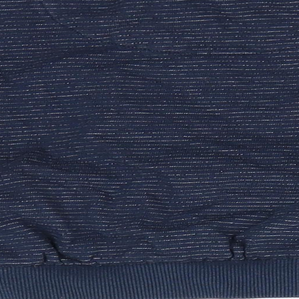Florence and Fred Boys Blue Striped Cotton Pullover Sweatshirt Size 2-3 Years Pullover - Fine White Stripe Green Star Logo