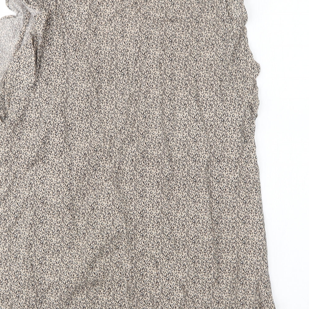 Papaya Womens Multicoloured Animal Print Viscose Basic Blouse Size 14 V-Neck