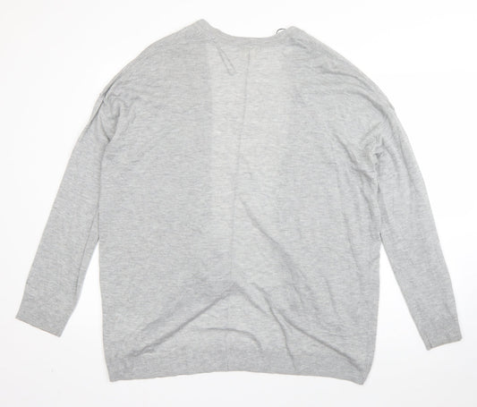 Womens UK Size M H&M Grey Cardigan Jumper