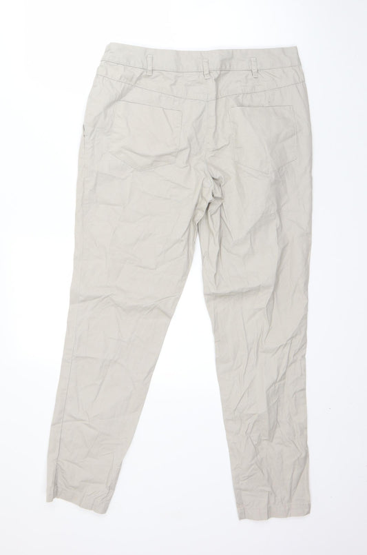 Womens UK Size 10 NEXT Regular Fit Dress Pants Beige Trousers