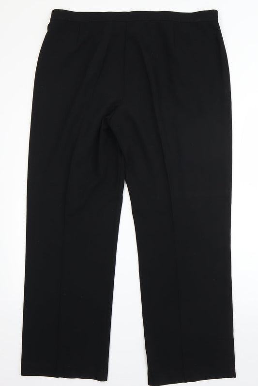 Womens UK Size 36 in Preworn Regular Fit Dress Pants Black Trousers