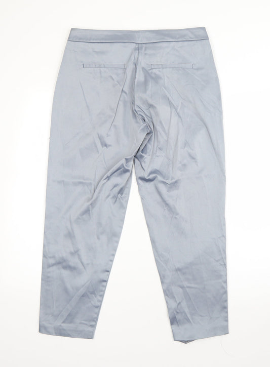 Womens UK Size 8 River Island Regular Fit Dress Pants Blue Trousers