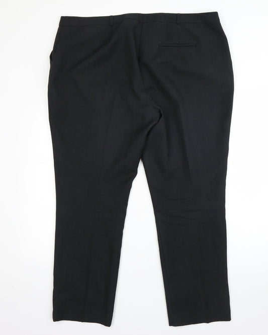 Womens UK Size 20 Papaya Regular Fit Dress Pants Grey Trousers