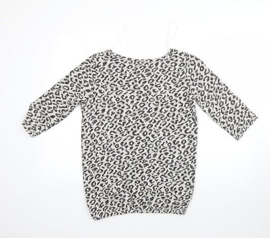 Womens UK Size 10 NEXT White Pullover Jumper