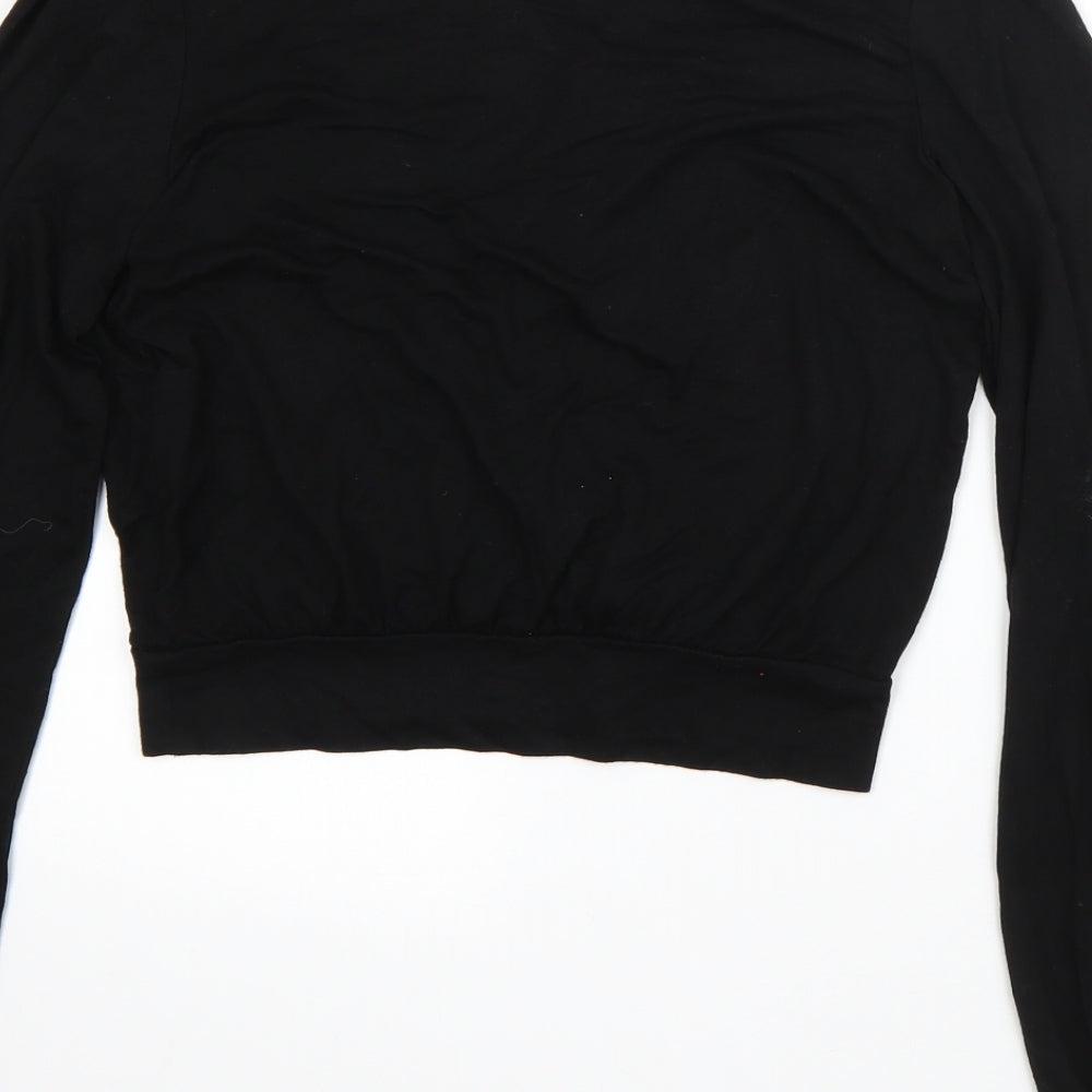 Womens UK Size S Bershka Black Vest Jumper