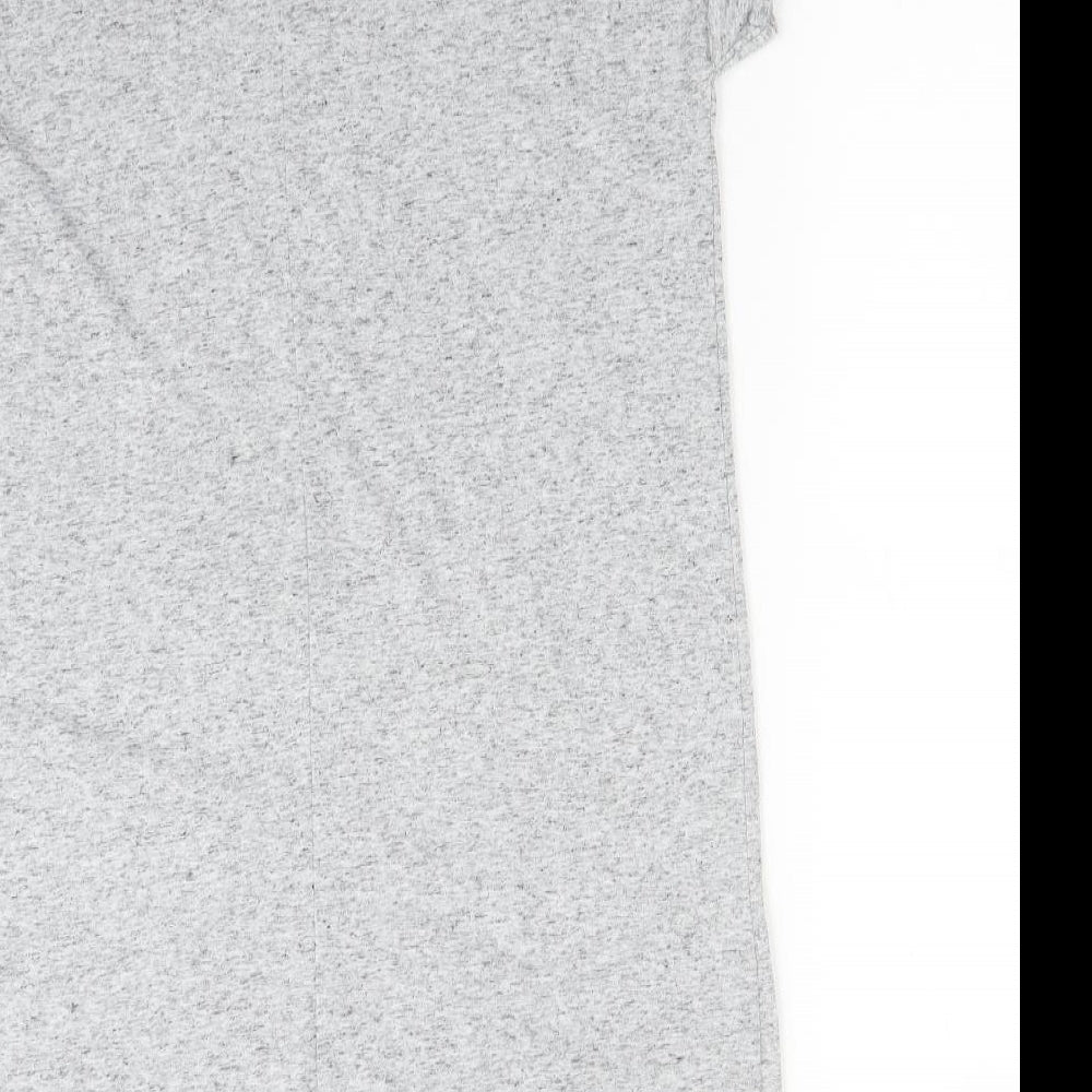 Atmosphere Womens Grey Polyester T-Shirt Dress Size 8 Mock Neck