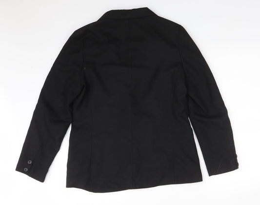 Back view of Debenhams women’s black polyester jacket suit jacket, size UK 14