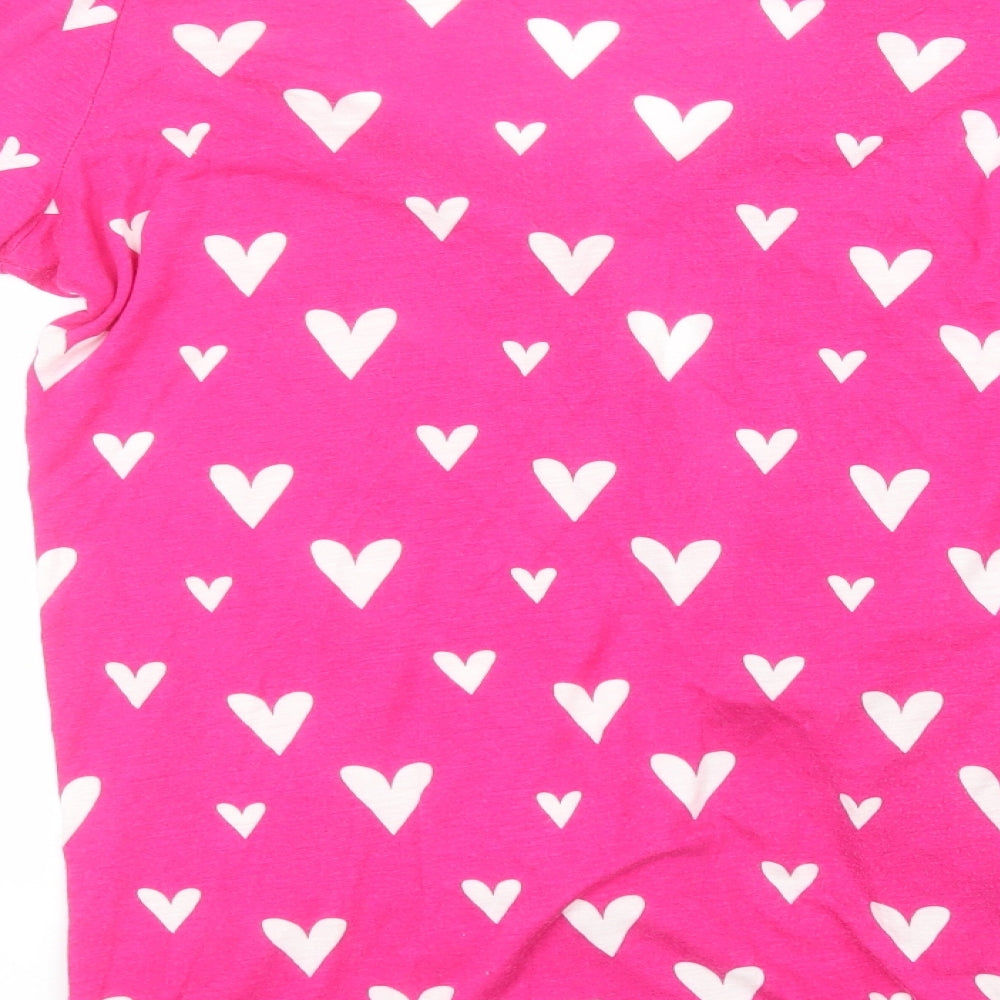 Be You Womens Pink Round Neck Geometric Viscose Cardigan Jumper Size 16