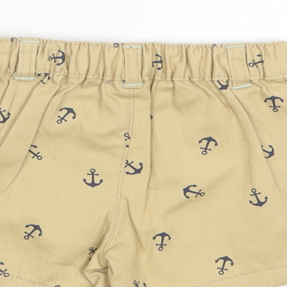 Preworn Baby Brown Cotton Jogger Trousers Size 3-6 Months