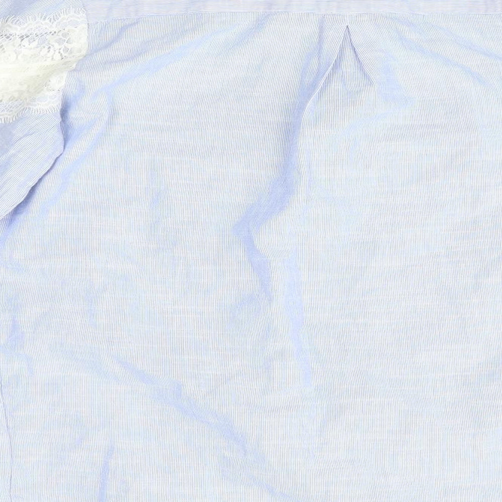 Womens UK Size 6 New Look Blue Basic Button-Up